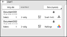 Illustrasjon av betjeningspanelet
