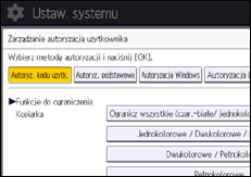 Ilustracja ekranu panela operacyjnego
