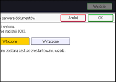 Ilustracja ekranu panela operacyjnego