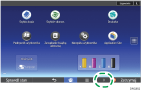 Ilustracja ekranu panela operacyjnego