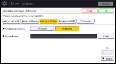 Ilustracja ekranu panela operacyjnego