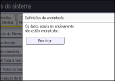 Ilustração do ecrã do painel de operação