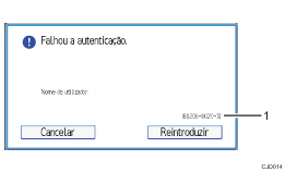 Ilustração com numeração do ecrã do painel de operação