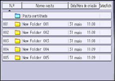 Ilustração do ecrã do painel de operação