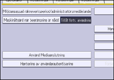 Bild av användarpanelens skärm