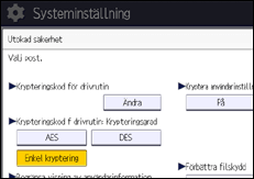 Bild av användarpanelens skärm