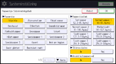 Bild av användarpanelens skärm