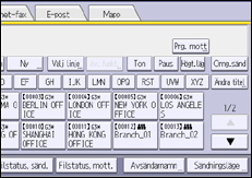 Bild av användarpanelens skärm