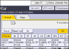 Bild av användarpanelens skärm