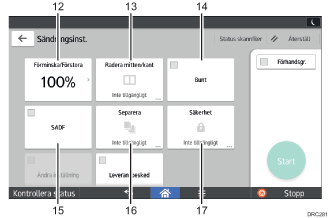 Bild av användarpanelen (numrerade detaljer)