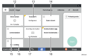 Bild av användarpanelen (numrerade detaljer)