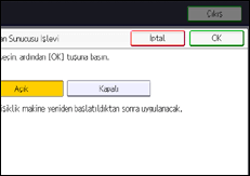 İşlem paneli ekran çizimi