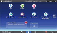 Operation panel screen illustration