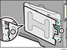 Rear side of the printer illustration