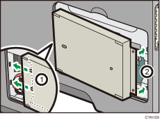 Rear side of the printer illustration