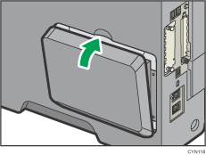 Rear side of the printer illustration