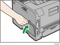 Rear side of the printer illustration