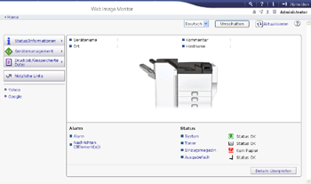 Web-Browser Bildschirmdarstellung