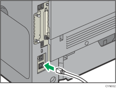 Illustrazione del collegamento del cavo Ethernet