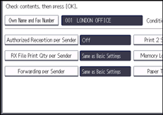 Operation panel screen illustration