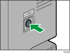 Main power switch illustration