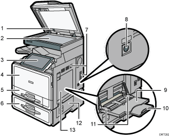 Main unit illustration numbered callout illustration