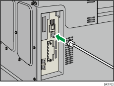 illustration of connecting Ethernet cable