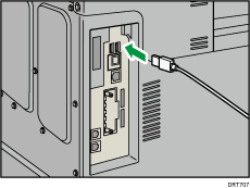 illustration of connecting the USB interfece cable