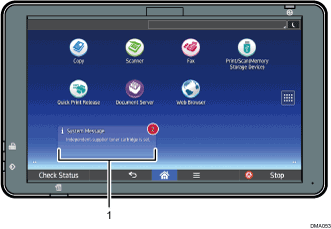 Control panel illustration numbered callout illustration