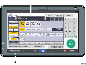 Control panel illustration numbered callout illustration