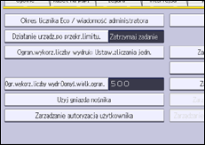 Ilustracja ekranu panela operacyjnego