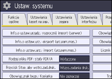 Ilustracja ekranu panela operacyjnego