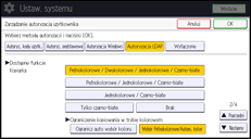 Ilustracja ekranu panela operacyjnego