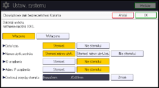Ilustracja ekranu panela operacyjnego