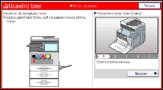 Ilustracja ekranu panela operacyjnego