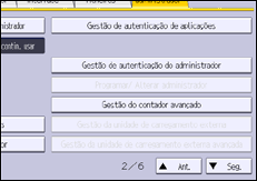 Ilustração da tela do painel de operação
