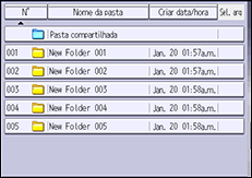 Ilustração da tela do painel de operação