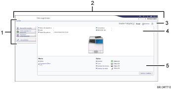 Ilustração com números da tela do navegador da Web