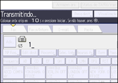 Ilustração da tela do painel de operação