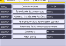 Il·lustració de pantalla del panell d'operacions