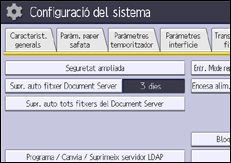 Il·lustració de pantalla del panell d'operacions