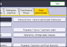 Il·lustració de pantalla del panell d'operacions