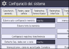 Il·lustració de pantalla del panell d'operacions