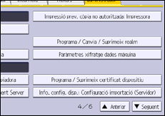 Il·lustració de pantalla del panell d'operacions