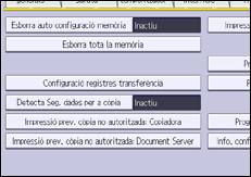 Il·lustració de pantalla del panell d'operacions