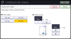 Il·lustració de pantalla del panell d'operacions