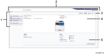 Il·lustració de la pantalla del navegador web (il·lustració de referència enumerada)