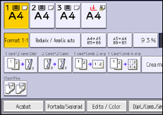 Il·lustració de pantalla del panell d'operacions
