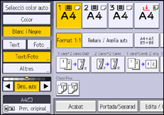 Il·lustració de pantalla del panell d'operacions