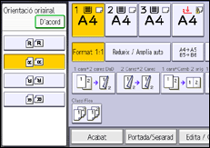 Il·lustració de pantalla del panell d'operacions
